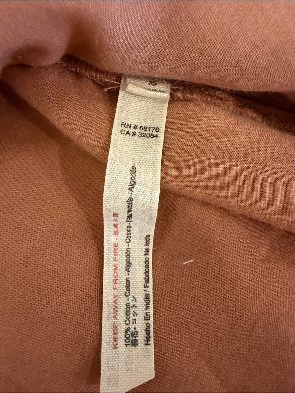 Free People Linen Blend Shirt Dress XS Coral Utility Button Front Tunic - Picture 12 of 12